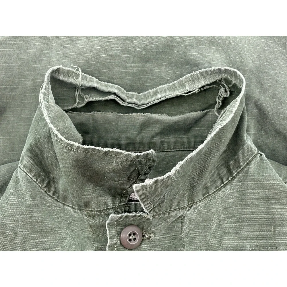 Vintage Vietnam OG-107 Jungle Jacket Cotton Ripstop Slant Pocket US Army Coat